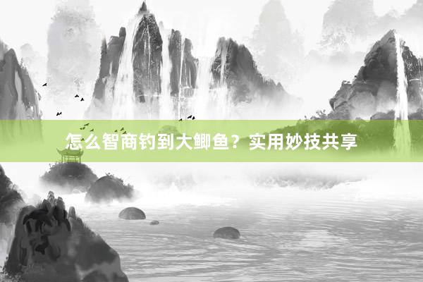 怎么智商钓到大鲫鱼？实用妙技共享